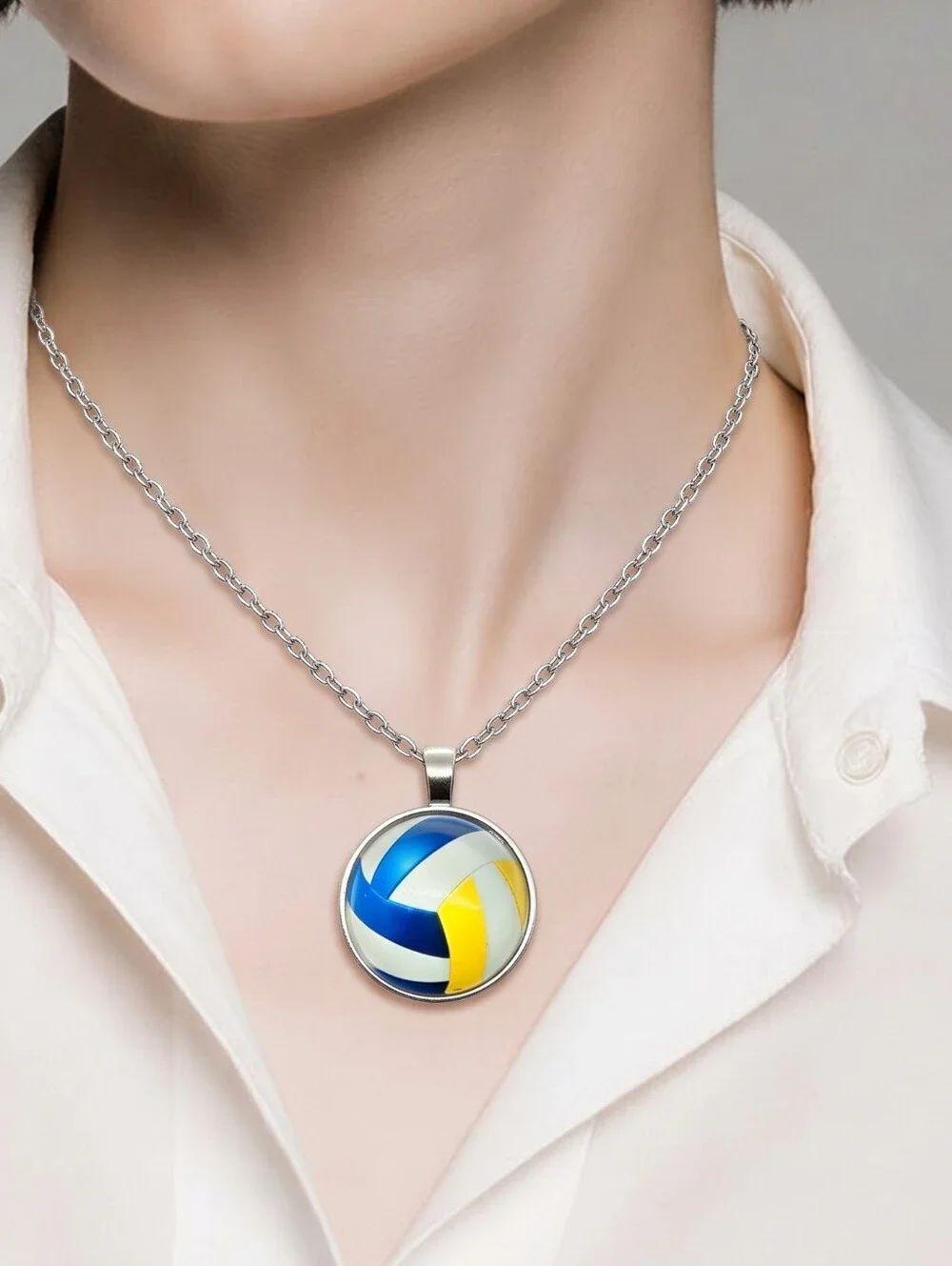 Beach Volleyball Pendant Coach Team Mom Athlete Senior Gift Sand Court Jewelry